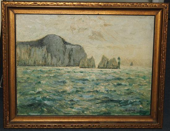 Sir John William Ashton (1881-1963) The Needles, 16 x 21in,